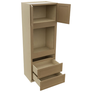 Fabuwood Galaxy Truffle OC3393C Tall Oven Cabinet Combo, Open View