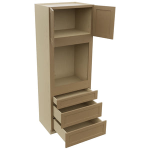 Fabuwood Galaxy Truffle OC3393S Tall Oven Cabinet Single, Open View