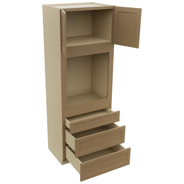 Fabuwood Galaxy Truffle OC3393S Tall Oven Cabinet Single, Open View