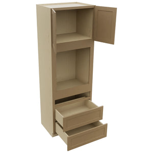 Fabuwood Galaxy Truffle OC3396C Tall Oven Cabinet Combo, Open View