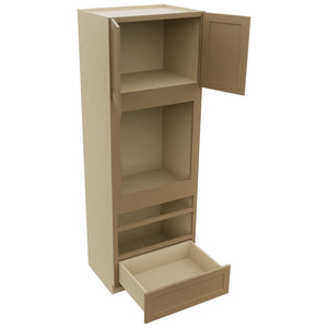 Fabuwood Galaxy Truffle OC3396D Tall Oven Cabinet Double, Open View