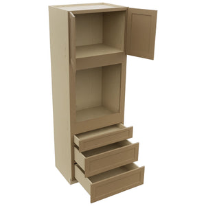 Fabuwood Galaxy Truffle OC3396S Tall Oven Cabinet Single, Open View