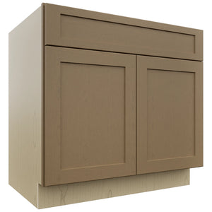 Fabuwood Galaxy Truffle SB36SDF Base Sink Cabinet, Front View