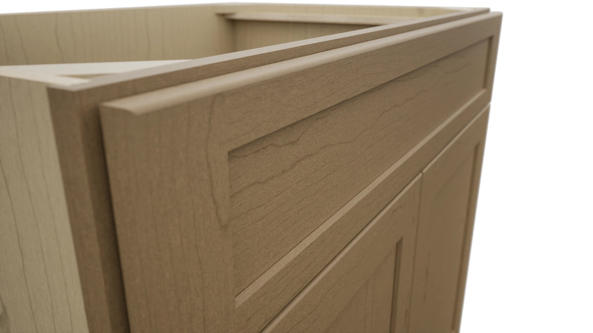 Fabuwood Galaxy Truffle SB36SDF Base Sink Cabinet, Detail View