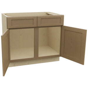 Fabuwood Galaxy Truffle SB39 Base Sink Cabinet, Open View