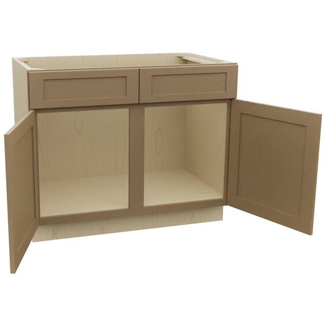 Fabuwood Galaxy Truffle SB42 Base Sink Cabinet, Open View