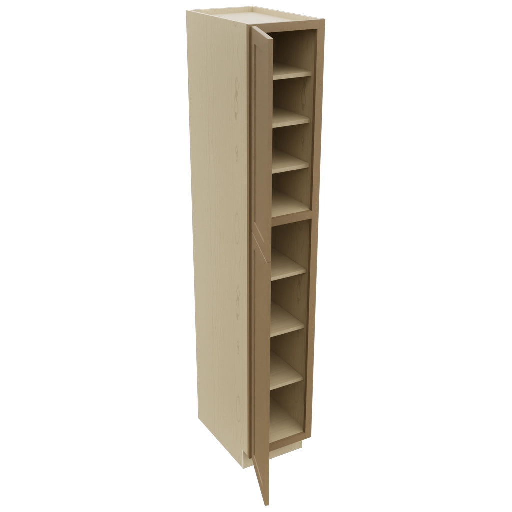 Fabuwood Galaxy Truffle TP152490 Tall Pantry Cabinet, Open View