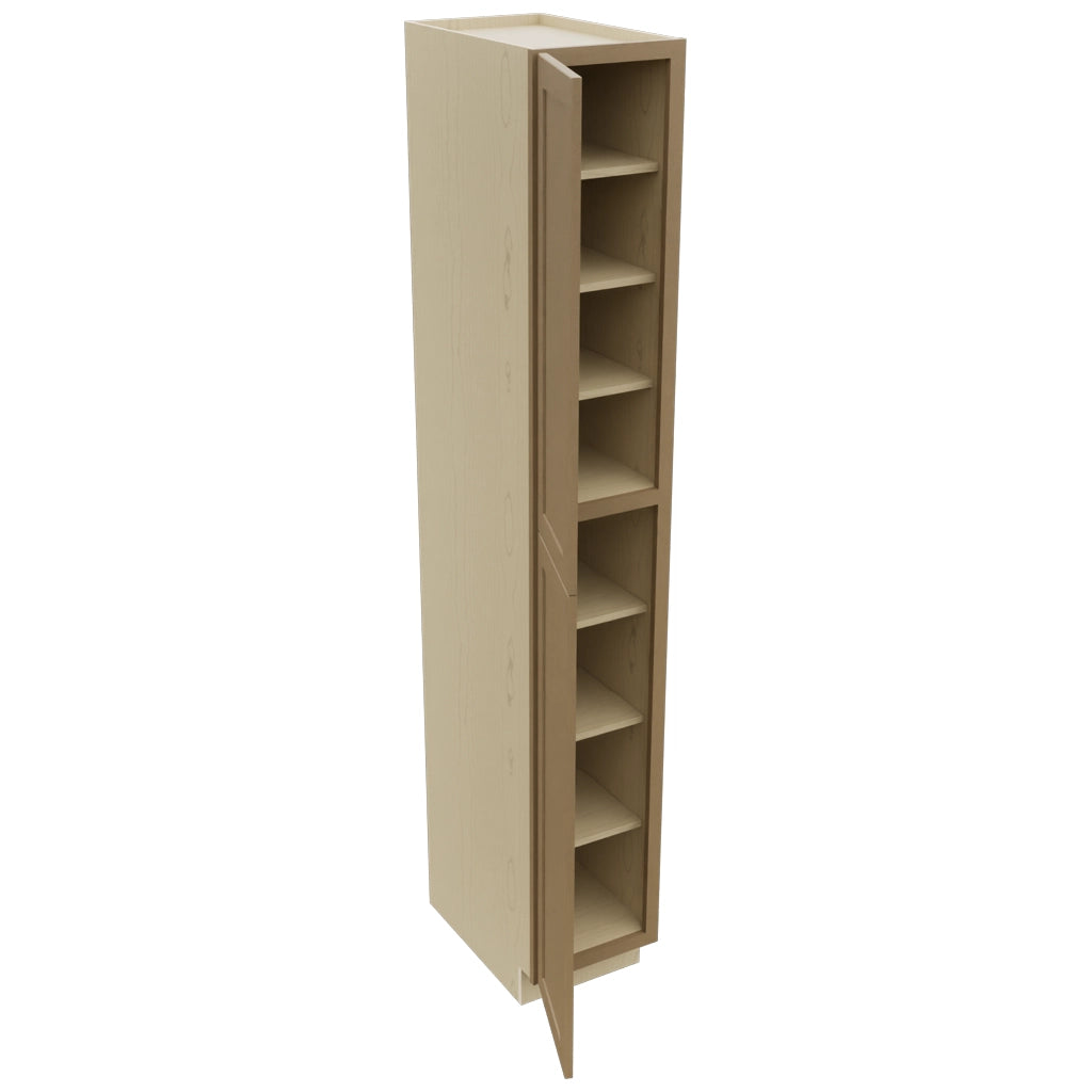 Fabuwood Galaxy Truffle TP152496 Tall Pantry Cabinet, Open View