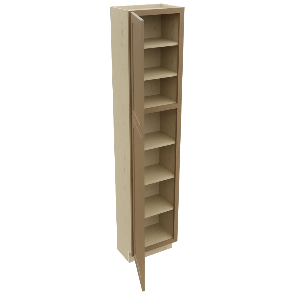Fabuwood Galaxy Truffle TP181284 Tall Pantry Cabinet, Open View