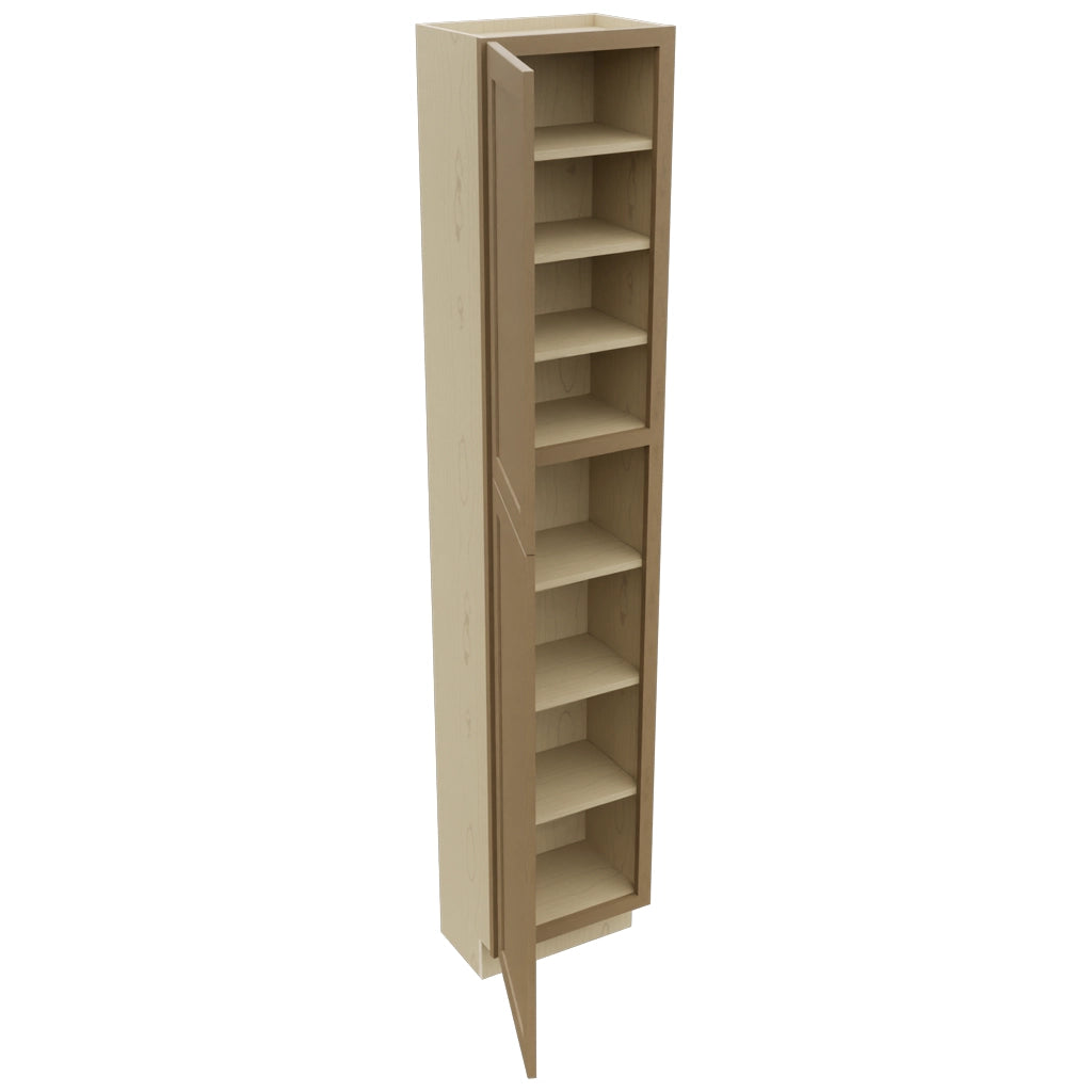Fabuwood Galaxy Truffle TP181290 Tall Pantry Cabinet, Open View