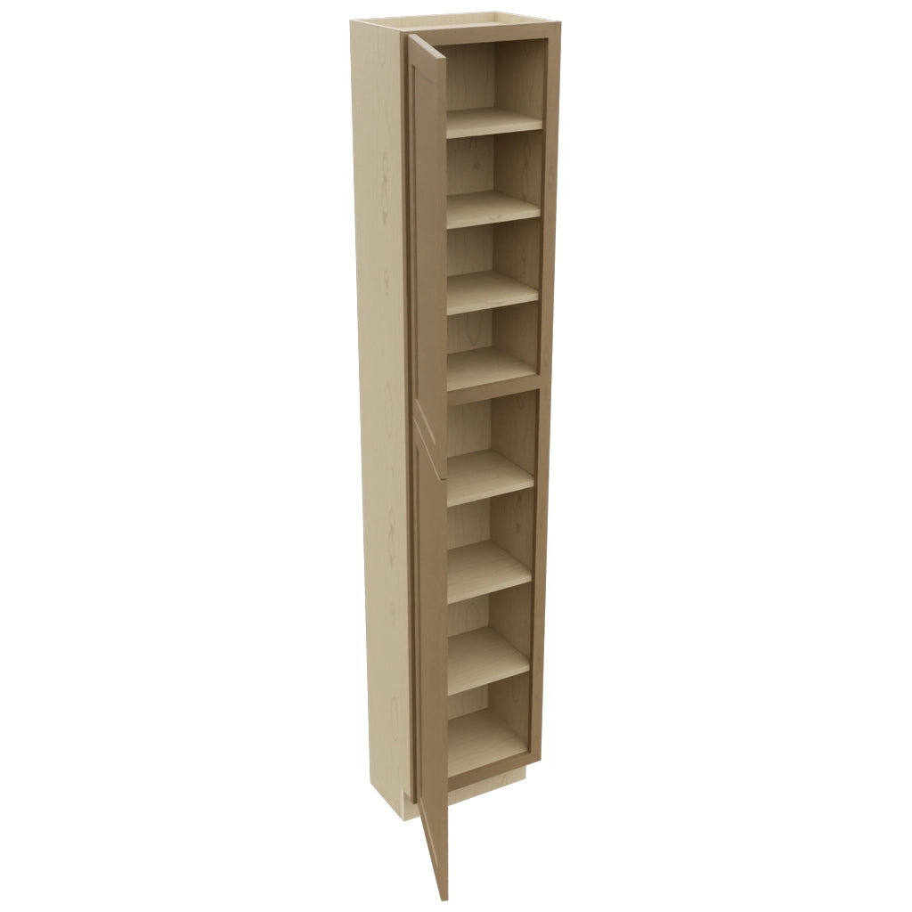 Fabuwood Galaxy Truffle TP181293 Tall Pantry Cabinet, Open View