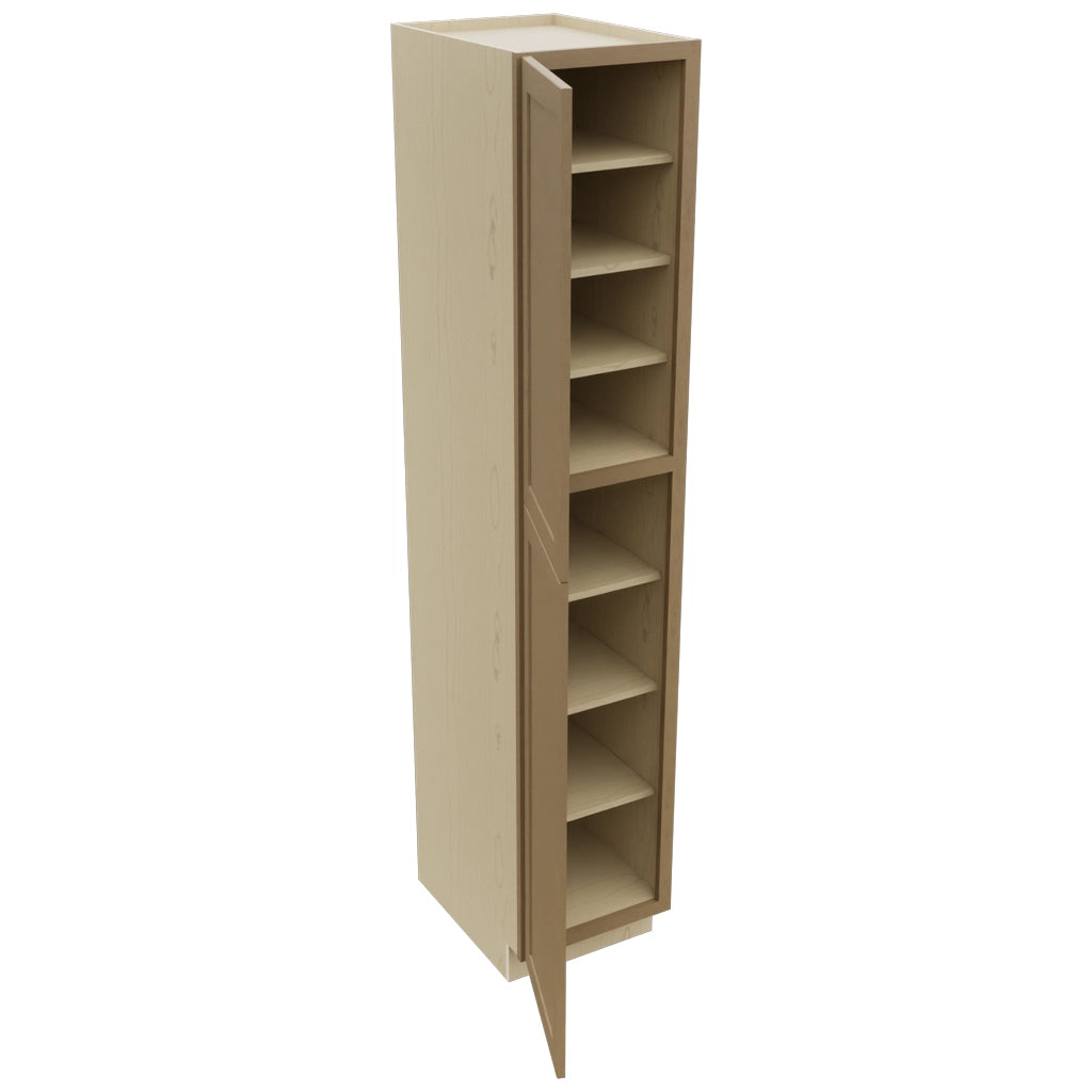 Fabuwood Galaxy Truffle TP182493 Tall Pantry Cabinet, Open View