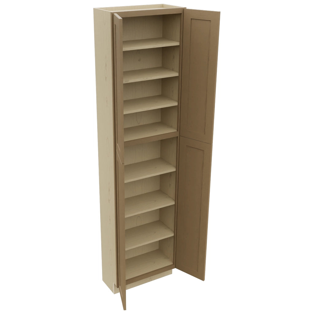 Fabuwood Galaxy Truffle TP241293 Tall Pantry Cabinet, Open View