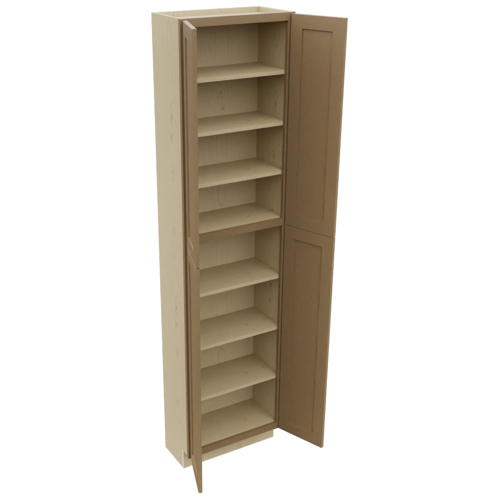 Fabuwood Galaxy Truffle TP241296 Tall Pantry Cabinet, Open View