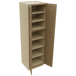 Fabuwood Galaxy Truffle TP242484 Tall Pantry Cabinet, Open View