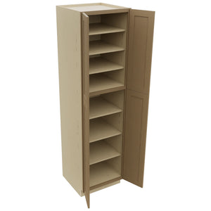 Fabuwood Galaxy Truffle TP242490 Tall Pantry Cabinet, Open View
