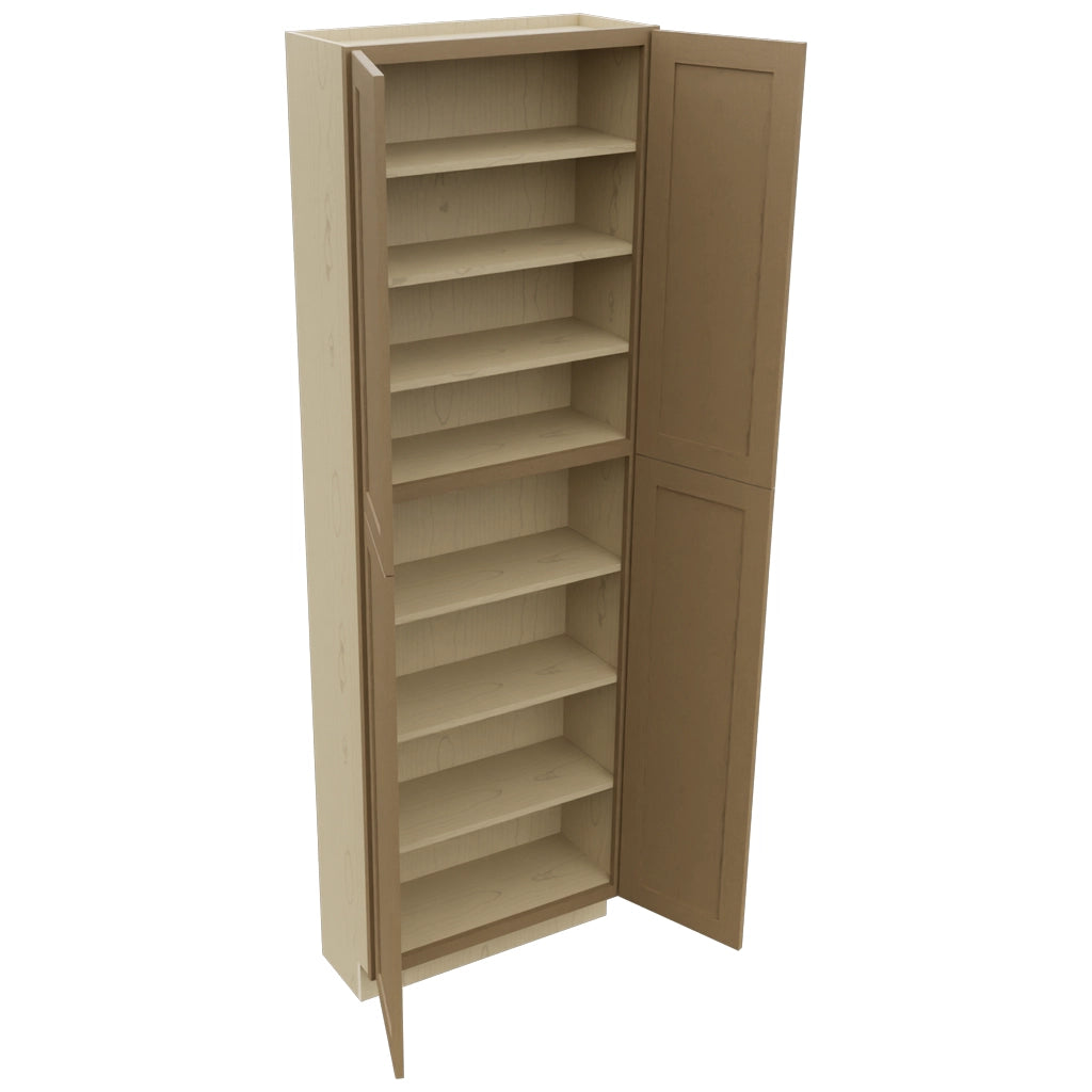Fabuwood Galaxy Truffle TP301293 Tall Pantry Cabinet, Open View