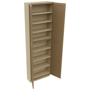 Fabuwood Galaxy Truffle TP301296 Tall Pantry Cabinet, Open View