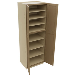 Fabuwood Galaxy Truffle TP302490 Tall Pantry Cabinet, Open View