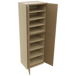Fabuwood Galaxy Truffle TP302493 Tall Pantry Cabinet, Open View