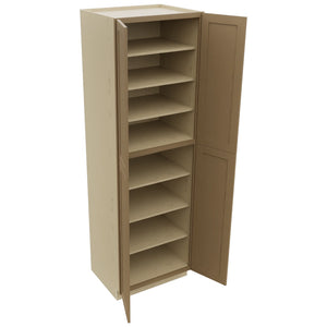 Fabuwood Galaxy Truffle TP302496 Tall Pantry Cabinet, Open View