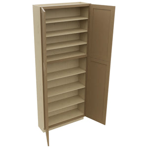 Fabuwood Galaxy Truffle TP361290 Tall Pantry Cabinet, Open View
