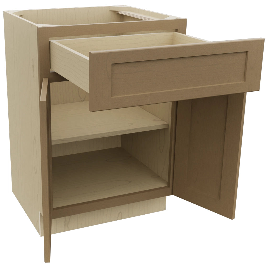 Fabuwood Galaxy Truffle VB24-34 Vanity Base Standard Cabinet, Open View