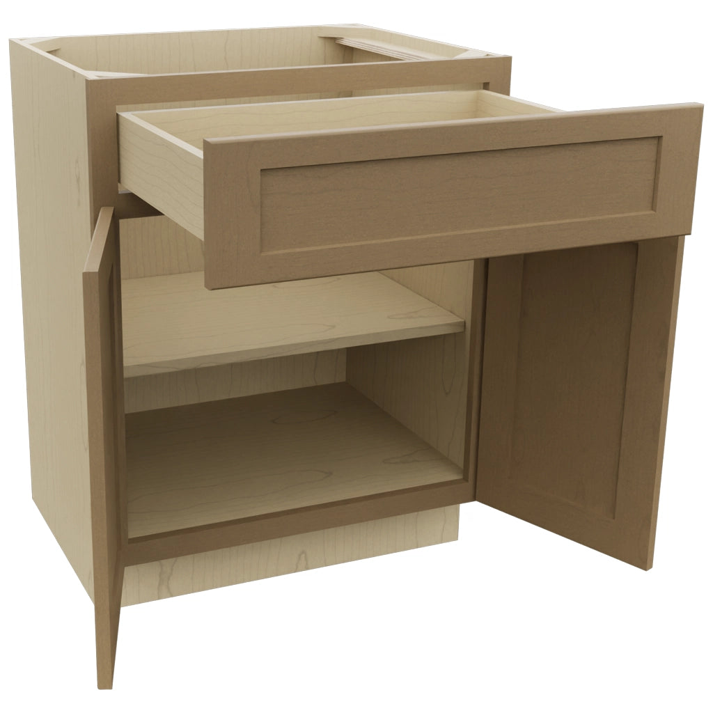 Fabuwood Galaxy Truffle VB27-34 Vanity Base Standard Cabinet, Open View