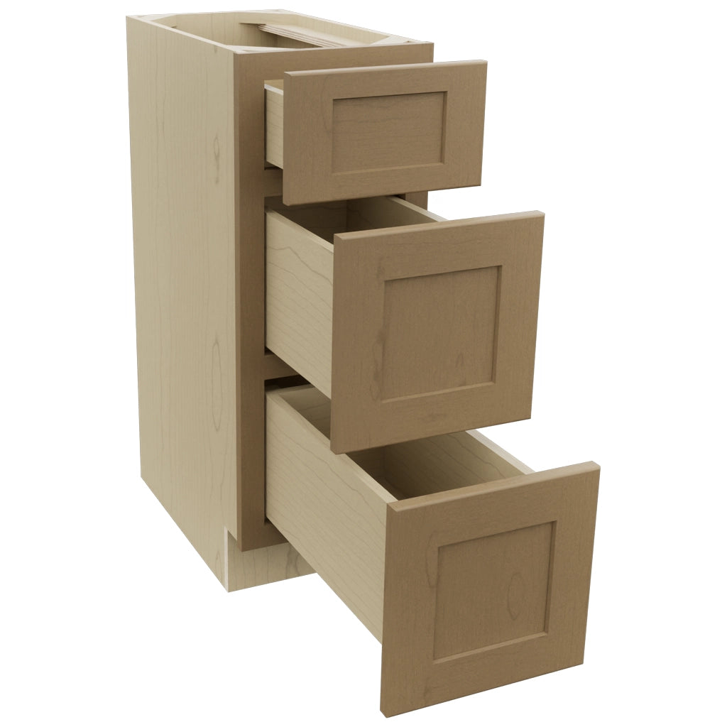 Fabuwood Galaxy Truffle VDB12-34 Vanity Drawer Cabinet, Open View