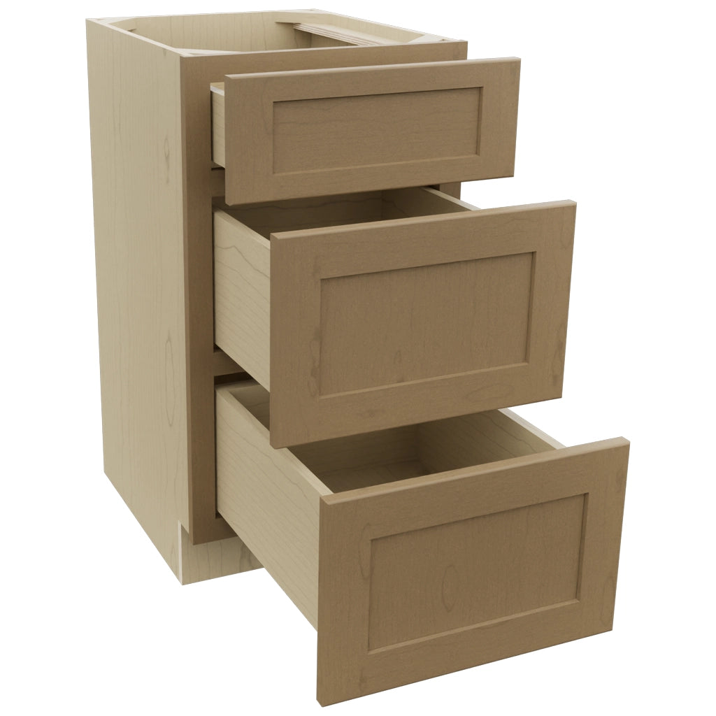 Fabuwood Galaxy Truffle VDB18-34 Vanity Drawer Cabinet, Open View