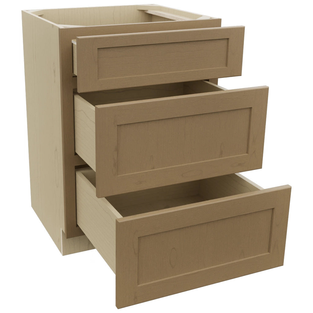 Fabuwood Galaxy Truffle VDB24-34 Vanity Drawer Cabinet, Open View