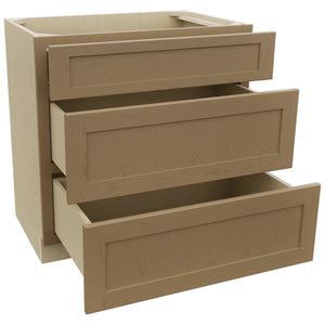 Fabuwood Galaxy Truffle VDB33-34 Vanity Drawer Cabinet, Open View