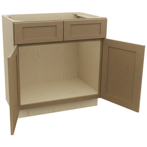 Fabuwood Galaxy Truffle VSB33-34 Vanity Sink Cabinet, Open View