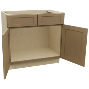 Fabuwood Galaxy Truffle VSB36-34 Vanity Sink Cabinet, Open View