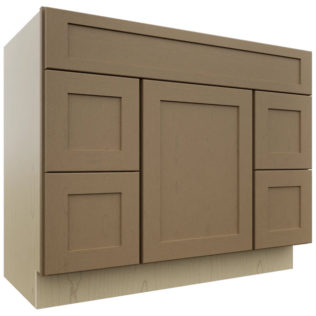 Fabuwood Galaxy Truffle VSD30DL Vanity Combo Cabinet, Front View