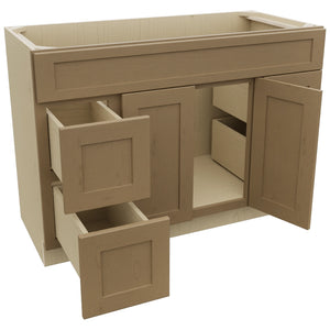 Fabuwood Galaxy Truffle VSD30DR Vanity Combo Cabinet, Open View