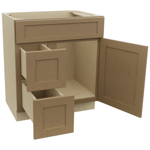 Fabuwood Galaxy Truffle VSD36DL Vanity Combo Cabinet, Open View