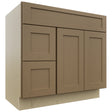 Fabuwood Galaxy Truffle VSD42 Vanity Combo Cabinet, Front View