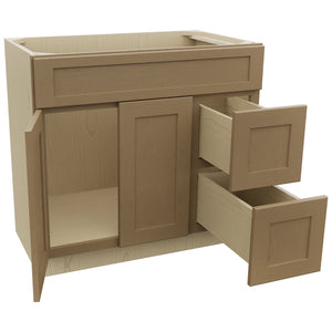 Fabuwood Galaxy Truffle VSD48 Vanity Combo Cabinet, Open View