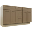 Fabuwood Galaxy Truffle VSD60DOUBLE Vanity Combo Cabinet, Front View