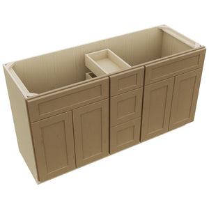 Fabuwood Galaxy Truffle VSD60DOUBLE Vanity Combo Cabinet, Top View