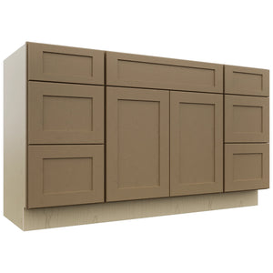Fabuwood Galaxy Truffle VSD60SINGLE Vanity Combo Cabinet, Front View