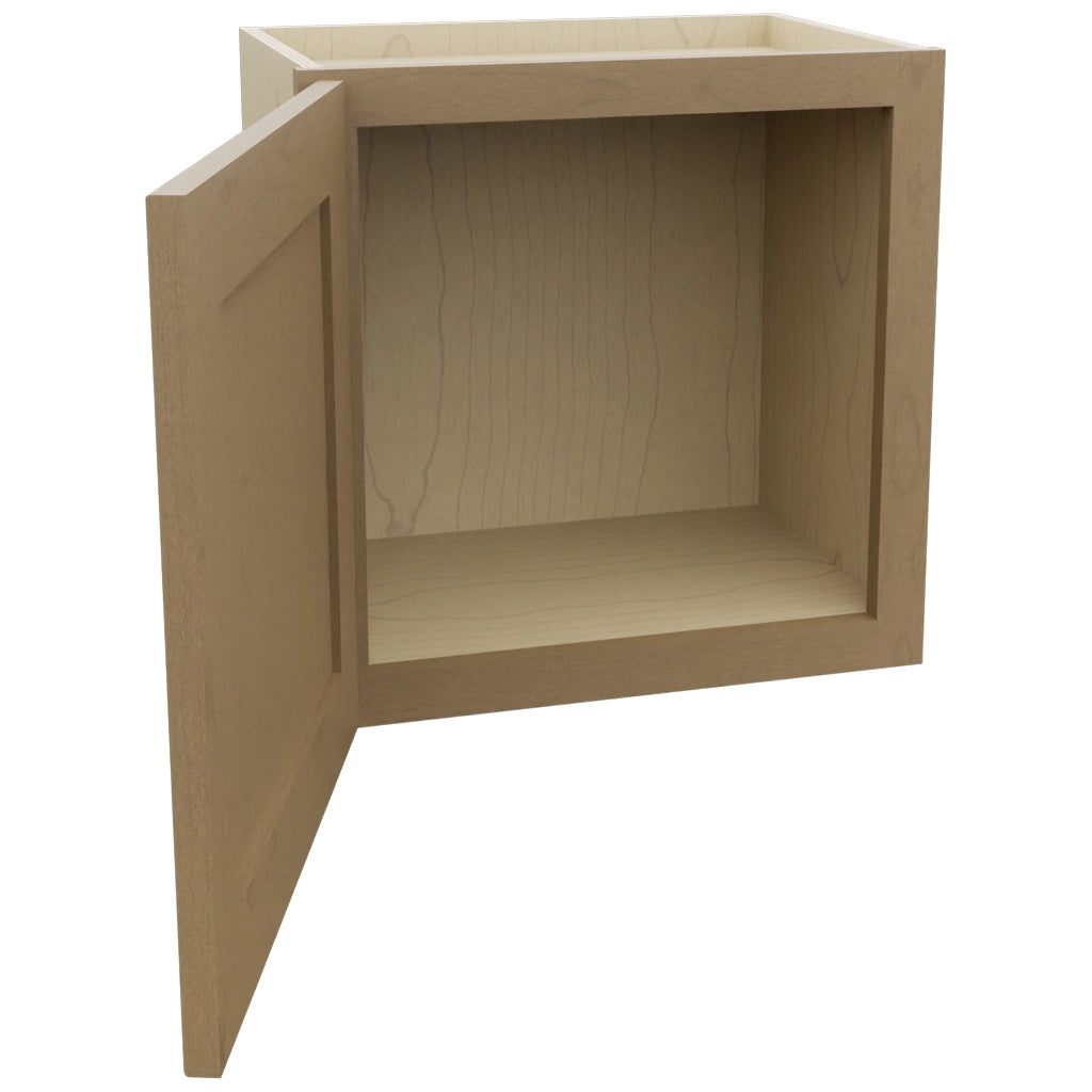 Fabuwood Galaxy Truffle W1818 Wall Standard Cabinet, Open View