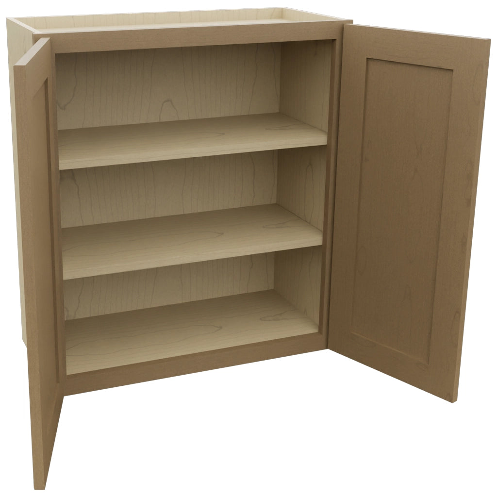 Fabuwood Galaxy Truffle W2730 Wall Standard Cabinet, Open View