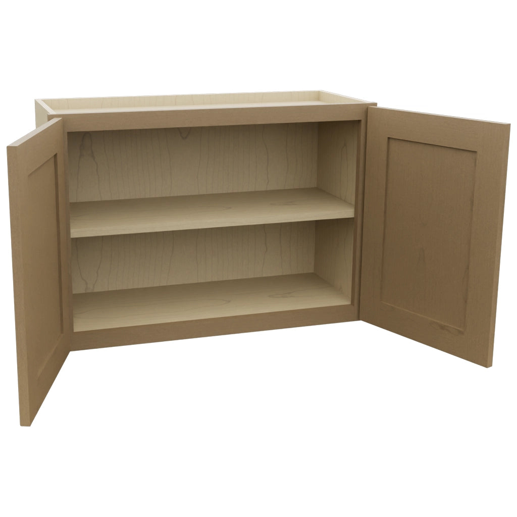 Fabuwood Galaxy Truffle W3021 Wall Standard Cabinet, Open View