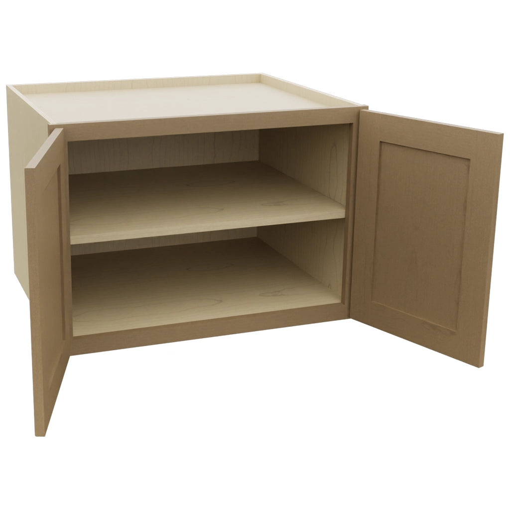 Fabuwood Galaxy Truffle W302124 Wall Deep Cabinet, Open View