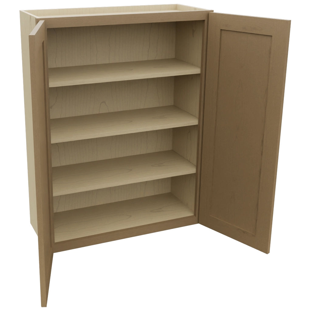 Fabuwood Galaxy Truffle W3039 Wall Standard Cabinet, Open View