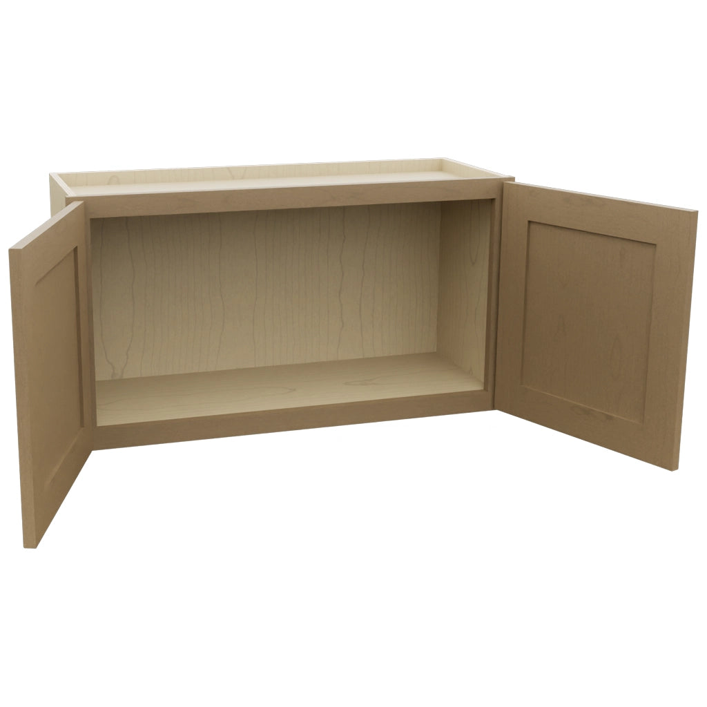 Fabuwood Galaxy Truffle W3318 Wall Standard Cabinet, Open View