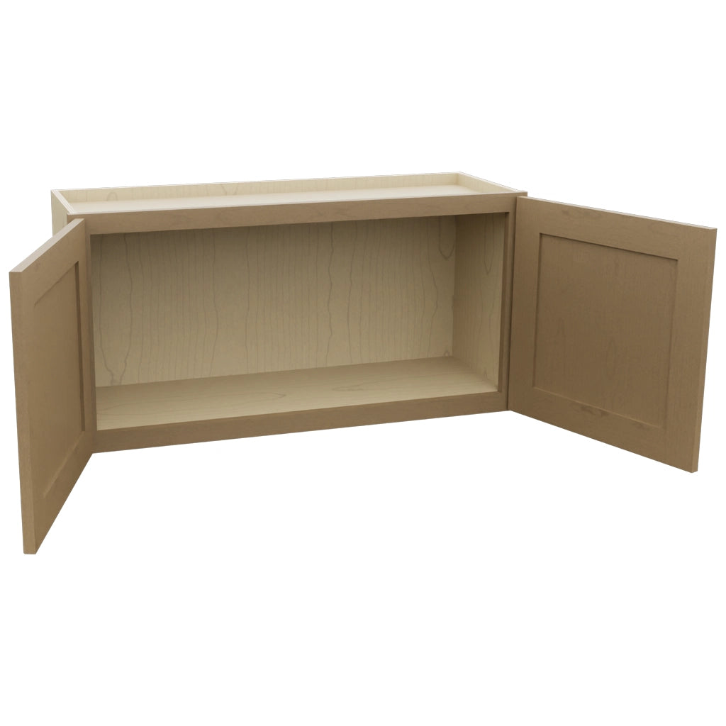 Fabuwood Galaxy Truffle W3618 Wall Standard Cabinet, Open View