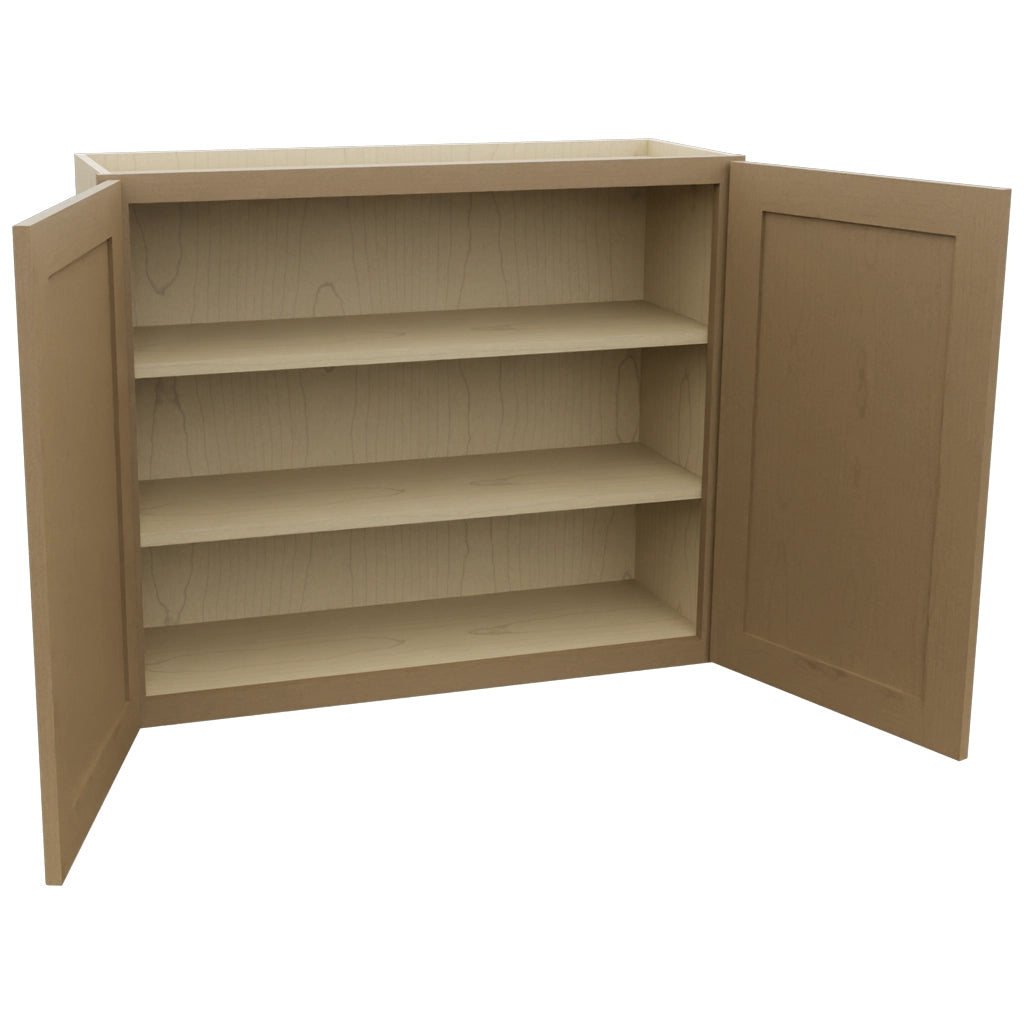 Fabuwood Galaxy Truffle W3630 Wall Standard Cabinet, Open View